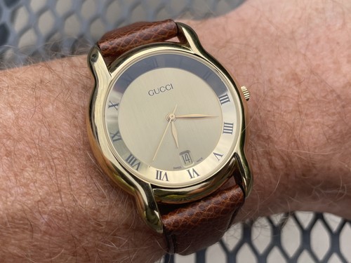 Gucci watch 5100m mens gold - 5100m,