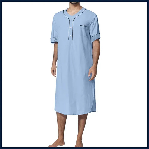 New men retro neck muslim - new, men's