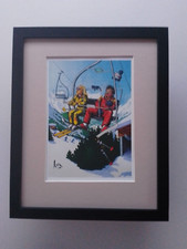 Loon Cartoon Skiing print