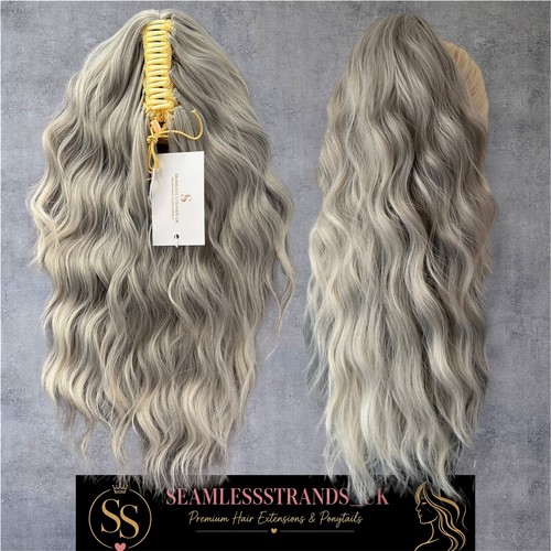 Grey silver ponytail - 18”,