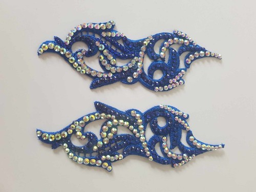 Small pair blue diamante - small,