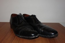 Unbranded 1950s, Fresh soles, Black Oxford brogues, Handmade, Savile row Uk 10.5