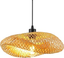 Bamboo Lampshade,Light Straw Retro Hat Pendant Light 50Cm AUCTION