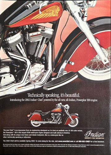 Indian chief motorcycle 2002 - chief,