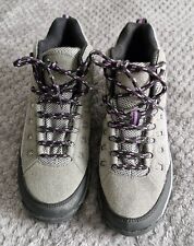 New Ladies Grey & Purple Suede Trainer / Walking Boots  Size 4 F&F Tesco.
