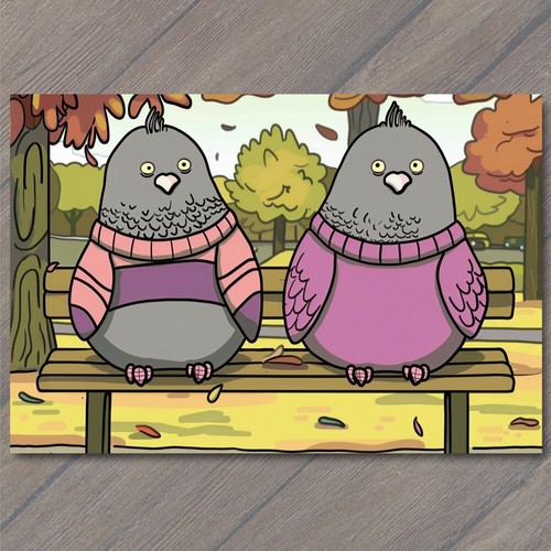 Postcard pigeon bird giant - postcard,