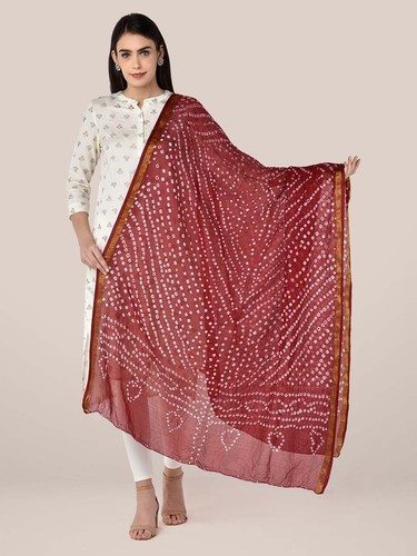 Bandhini silk printed dupatta - bandhini,