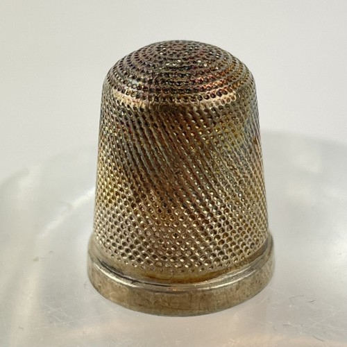 Antique solid silver thimble - antique,