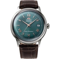 Orient Bambino Classic Green Dial Leather Strap Men’s Watch RA-AC0023E30B