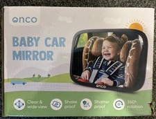 Large Wide Easy View Rear Baby Child Back Seat Car Safety Mirror Headrest Mount