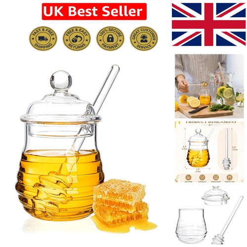 Borosilicate glass honey pot - honey,