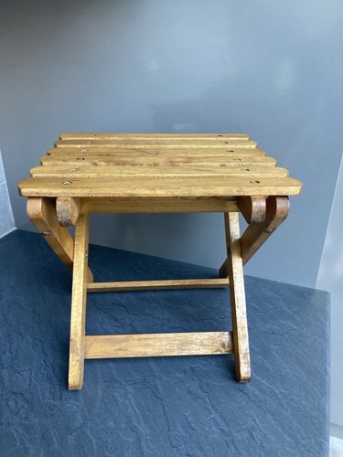 Vintage wooden folding slatted - wooden,