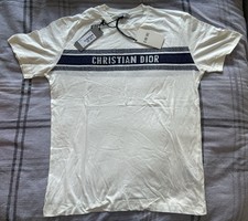 Christian Dior Men's T Shirt Designer XL Brand New With Tags Cream XL 44" Chest