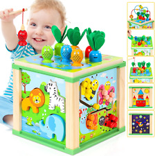 Jojoin Activity Cube Baby Toys - Wooden Toys for 1 2 Year Old Boys Girls - Table