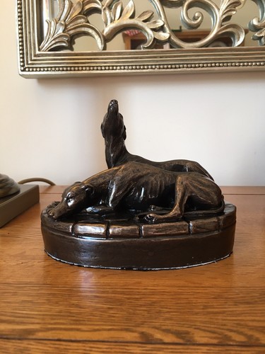 Greyhound pair figurine - greyhound,