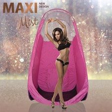 MaxiMist - Black Spray Tan Tent / Pop Up Booth - Pink - Clear View Edition
