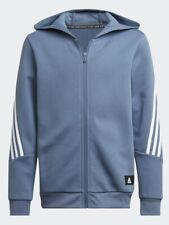 adidas Kids Junior Youths Future Icon 3S Full Zip Hoodie (HN6174) Blue