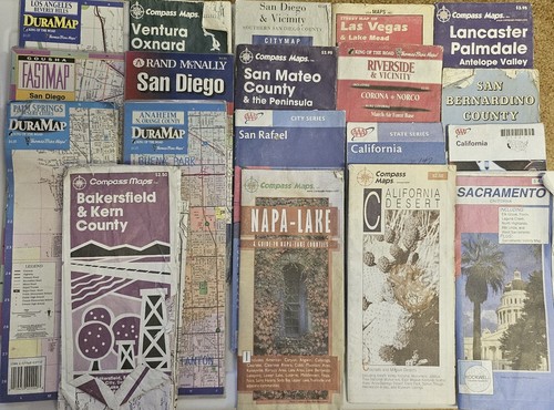 Old road maps california - old,