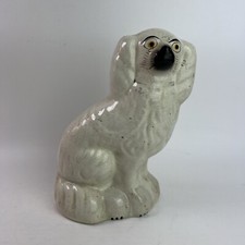 Vintage Staffordshire Flatback Spaniel Wally Dog Fireplace Decor A/F