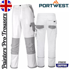 PORTWEST Painters Pro Trouser Safety Painting Decorating Knee Pad Pockets Pants