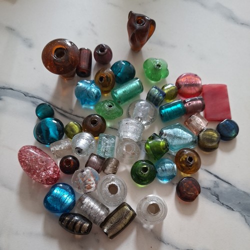 Large glass beads foil - large,