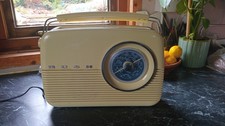Bush TR82/B Retro Portable Radio - Cream/Blue - AM/FM/LW 