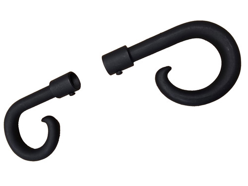 Black curtain pole - black,