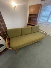 ERCOL RETRO VINTAGE STUDIO COUCH SOFA DAY BED OLIVE GREEN  #4465
