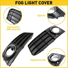 For 2009-2011 Audi A4 B8 A4L Front Bumper Grille Fog Light Grill Cover Trim Pair