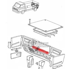 Cover plate on rear panel T3