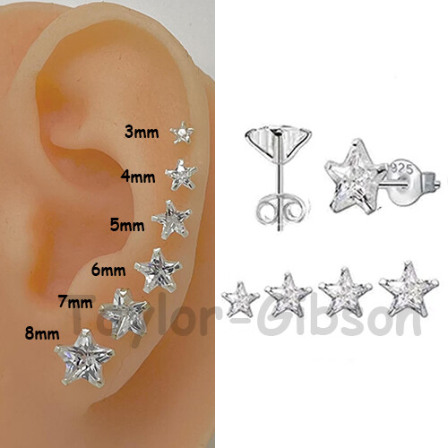 925 sterling silver stud - silver,