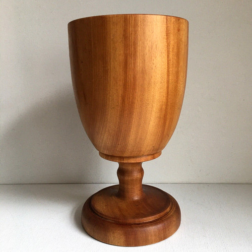 Handmade large wooden - wooden, goblet