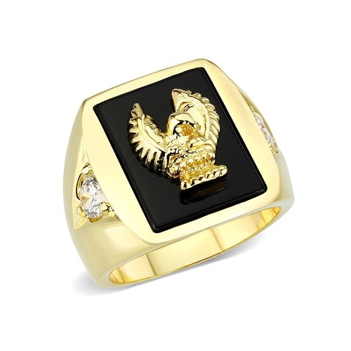 Mens eagle ring gold - , signet