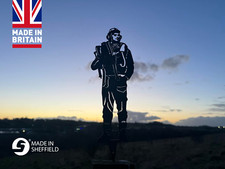 LEST WE FORGET - 12" Royal Navy Bomber Crew Metal silhouette, Battle of Britain