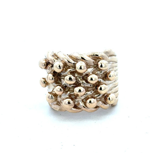 9ct yellow gold keeper - , ring