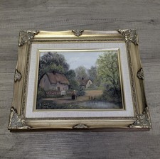 Vintage gold framed - gold, painting