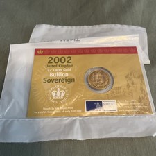 2002 Gold Full Sovereign Coin with the original Royal Mint card