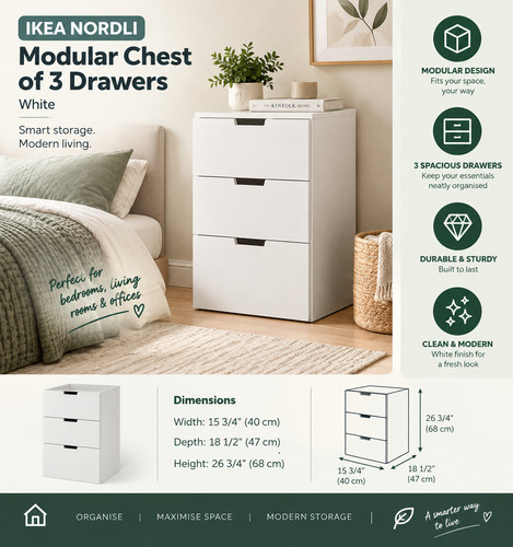 Ikea nordli modular - chest, 3