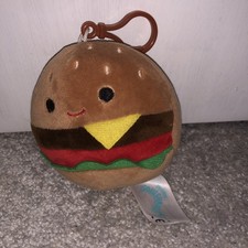 Squishmallows Carl Burger Cheeseburger Hamburger Food Plush Soft Toy 4” Keychain