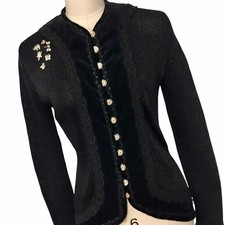 VTG Black Rhinestone Knit