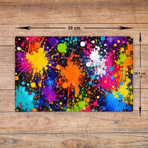 Paint splatter glass chopping - paint,