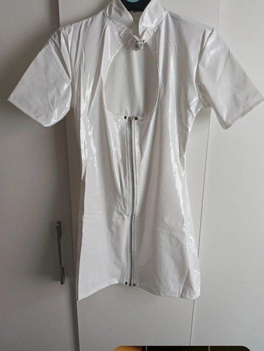White pvc leather - leather-look, bodycon