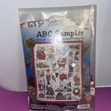 NIP Krista Hamrick Design Works Counted Cross Stitch Kit ABC Sampler Christmas