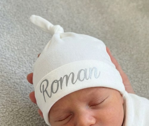 Personalised baby newborn hat - newborn,