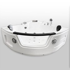 Whirlpool corner bath glass