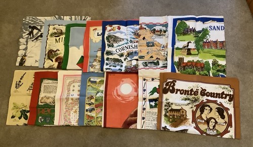 Vintage tea towels bundle x14 - tea,