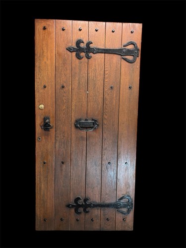 Large solid oak front door - large,