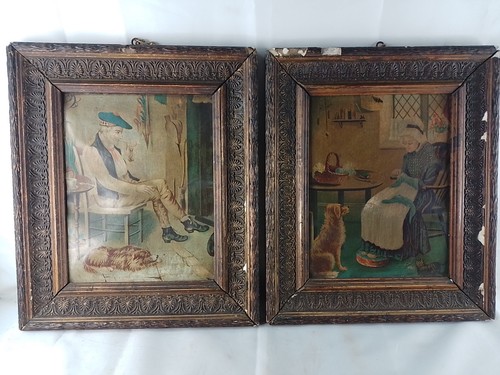 Antique oleograph scottish - antique,
