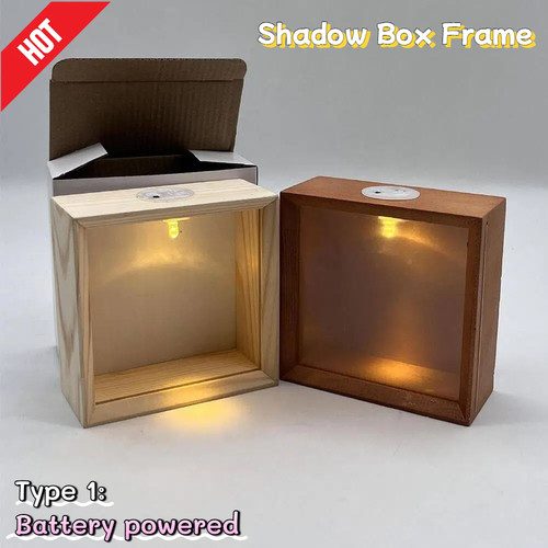 Wooden shadow box frame - wooden,