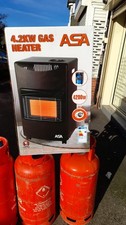 New 4.2Kw Portable Home Heater Butane Fire Calor Gas Cabinet With Regulator Hose